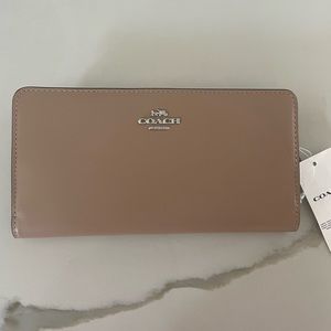 Coach leather skinny wallet organizer